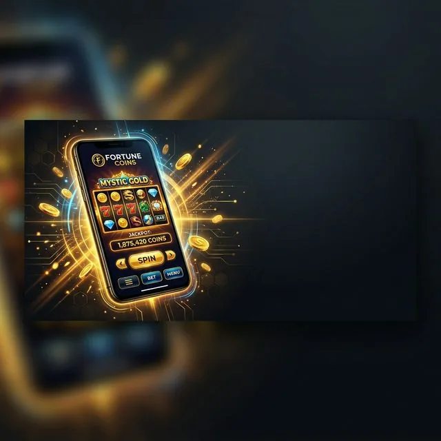 Fortune Coins Casino mobile app on smartphone